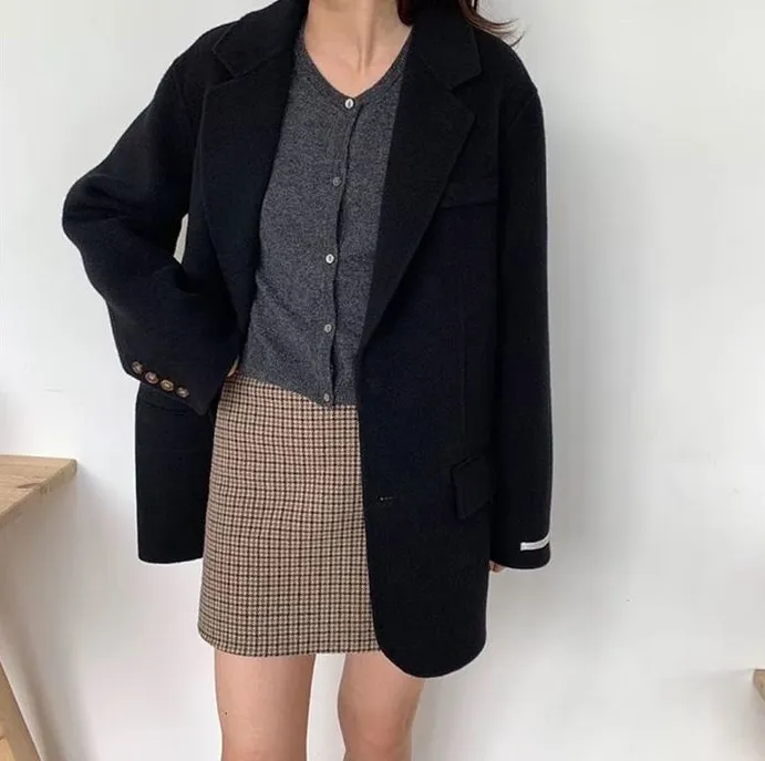 100% Double-Faced Virgin Wool Blazer Coat 🐏