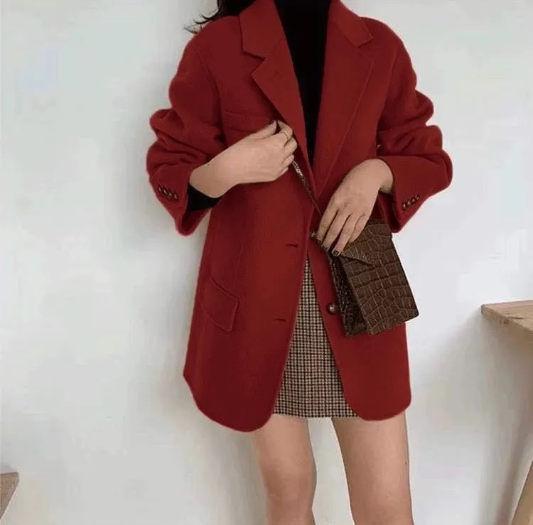 100% Double-Faced Virgin Wool Blazer Coat 🐏