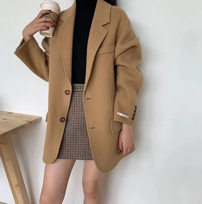 100% Double-Faced Virgin Wool Blazer Coat 🐏