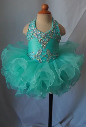 16 color avalible---Infant/toddler/baby/children/kids glitz Girl's Pageant Dress