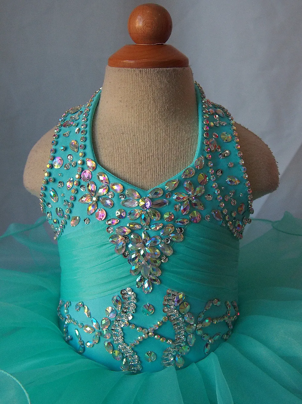 16 color avalible---Infant/toddler/baby/children/kids glitz Girl's Pageant Dress