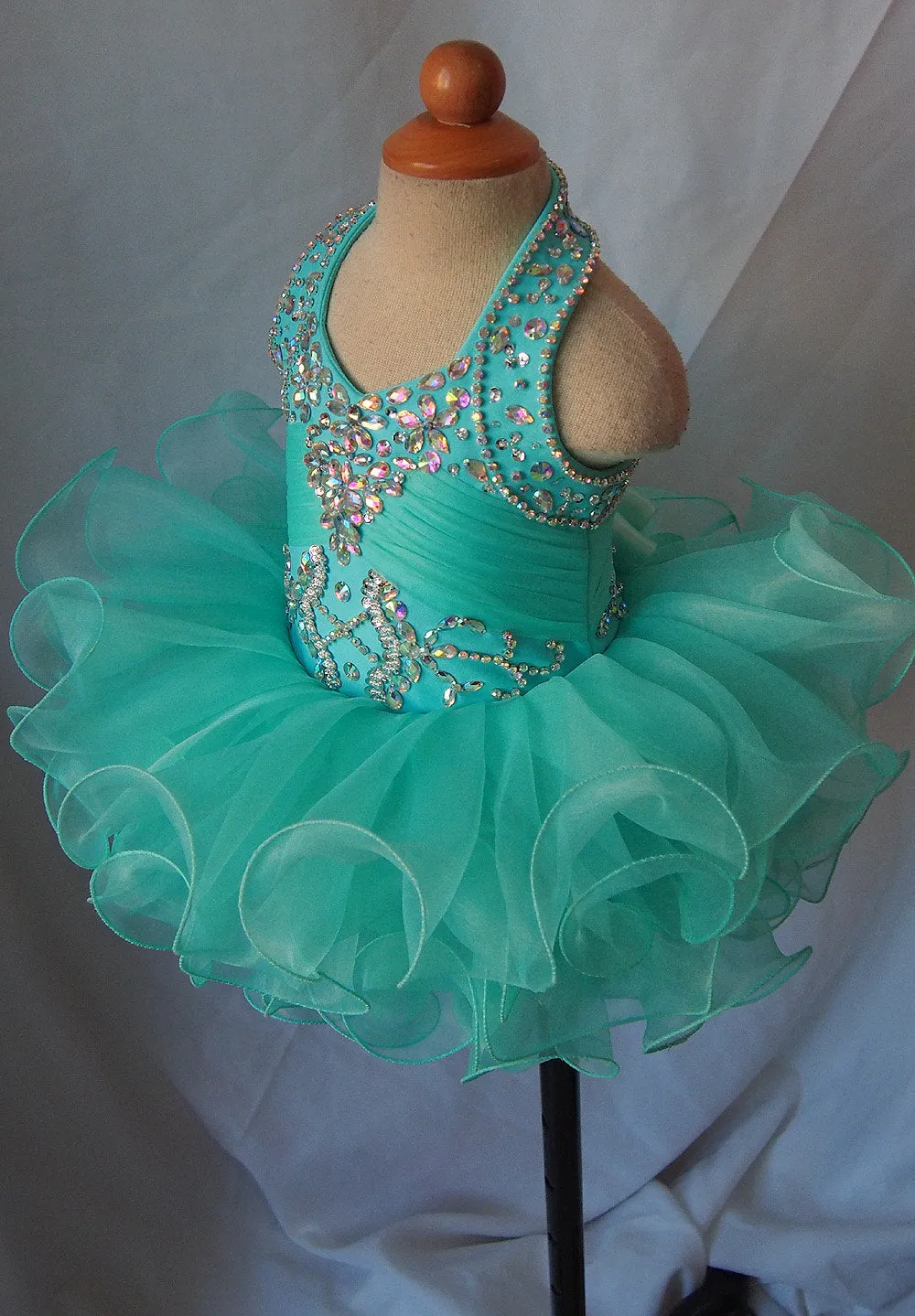 16 color avalible---Infant/toddler/baby/children/kids glitz Girl's Pageant Dress