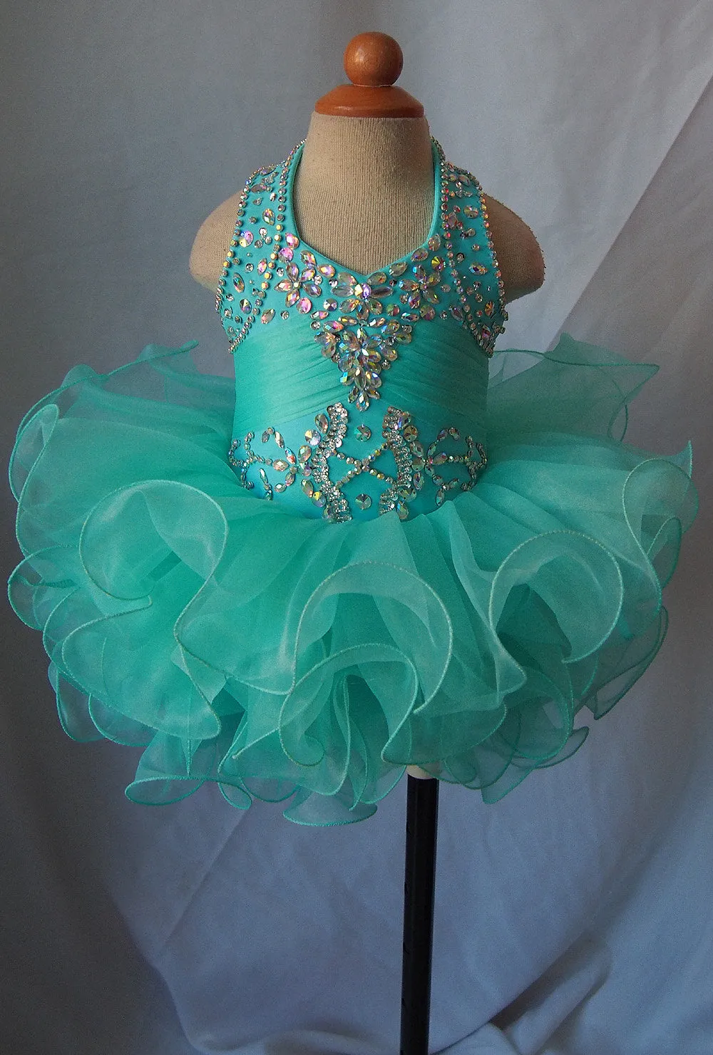 16 color avalible---Infant/toddler/baby/children/kids glitz Girl's Pageant Dress