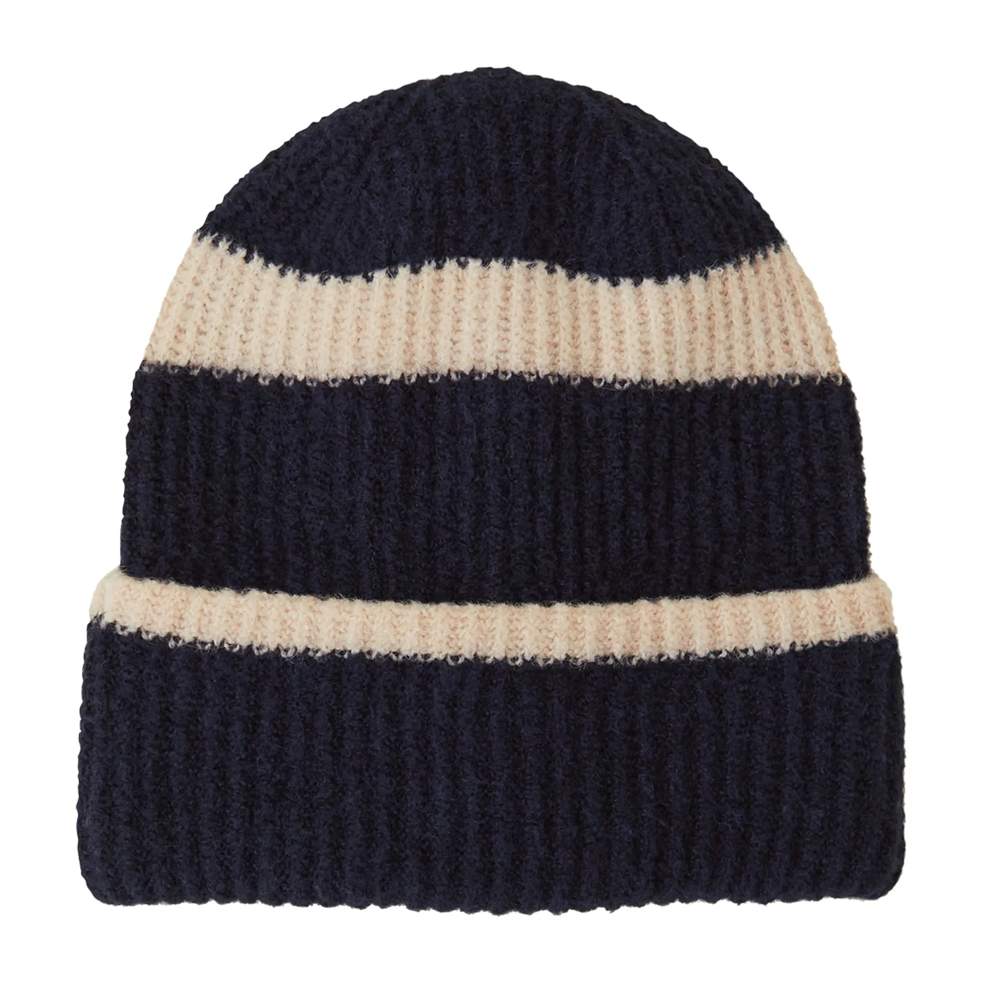 Accessorize London Women's Lucy Stripe Beanie In Wool Blend