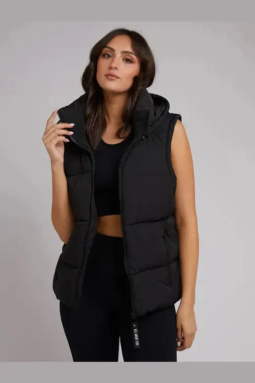 All about eve active remi luxe puffer vest- black