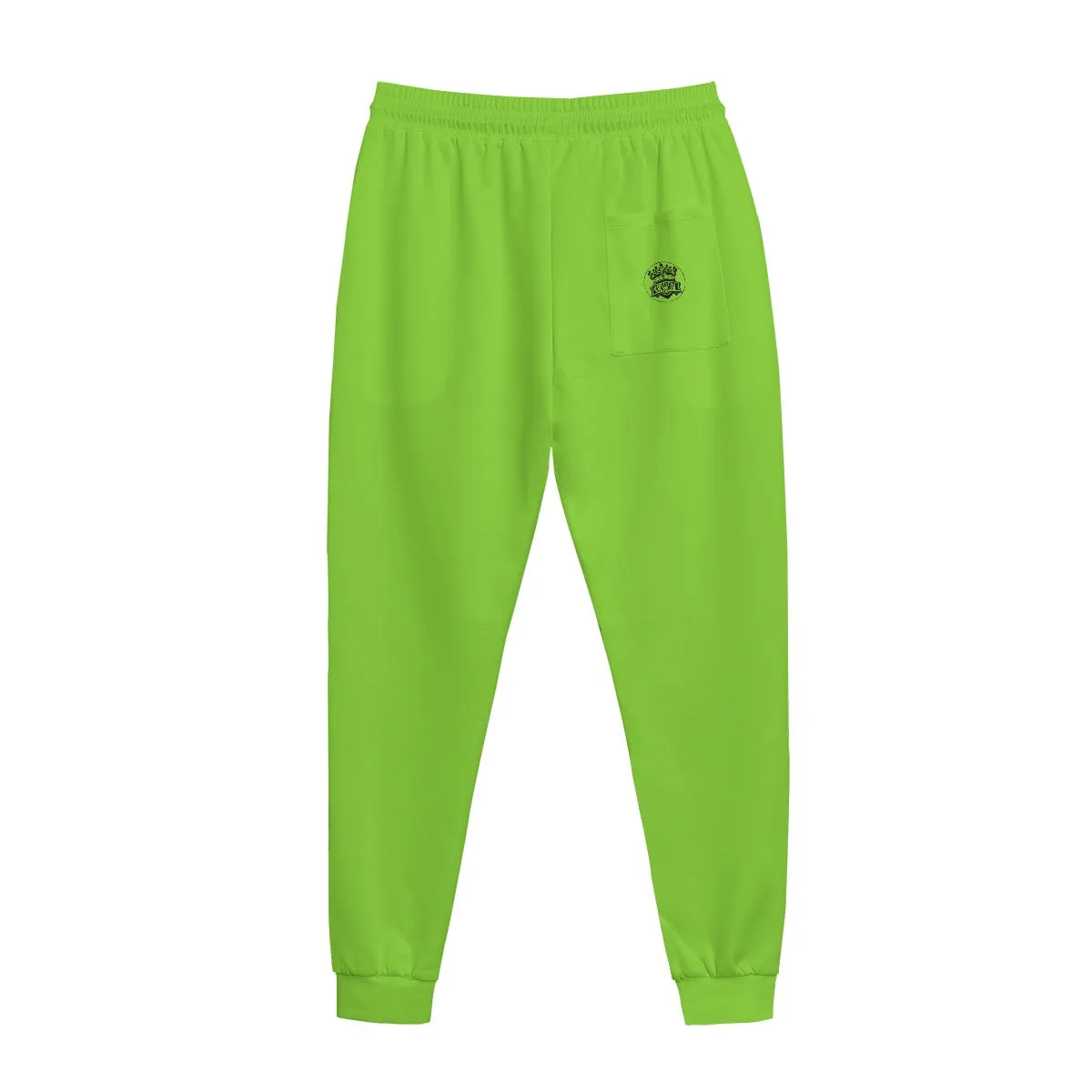 All-Over Print Men's Sweatpants | Interlock green weightlifting theme