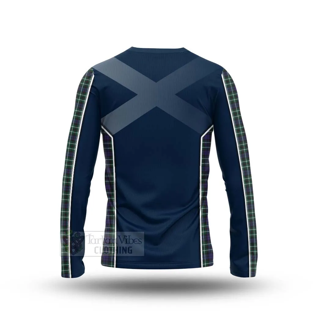 Allardice Tartan Long Sleeve T-Shirt with Family Crest and Scottish Thistle Vibes Sport Style