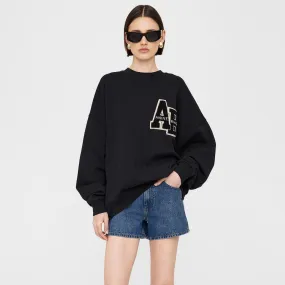 ANINE BING Miles Sweatshirt | Letterman Black