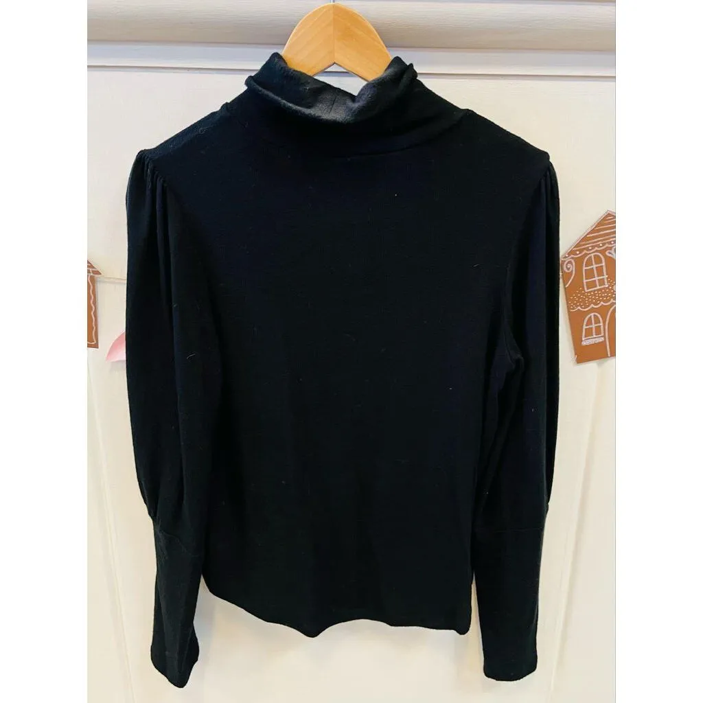 Anthropologie Black Turtleneck Sweater - Size Small