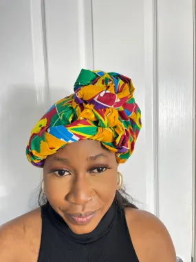 Arith Yellow and Green Ankara Headwrap/Scarf