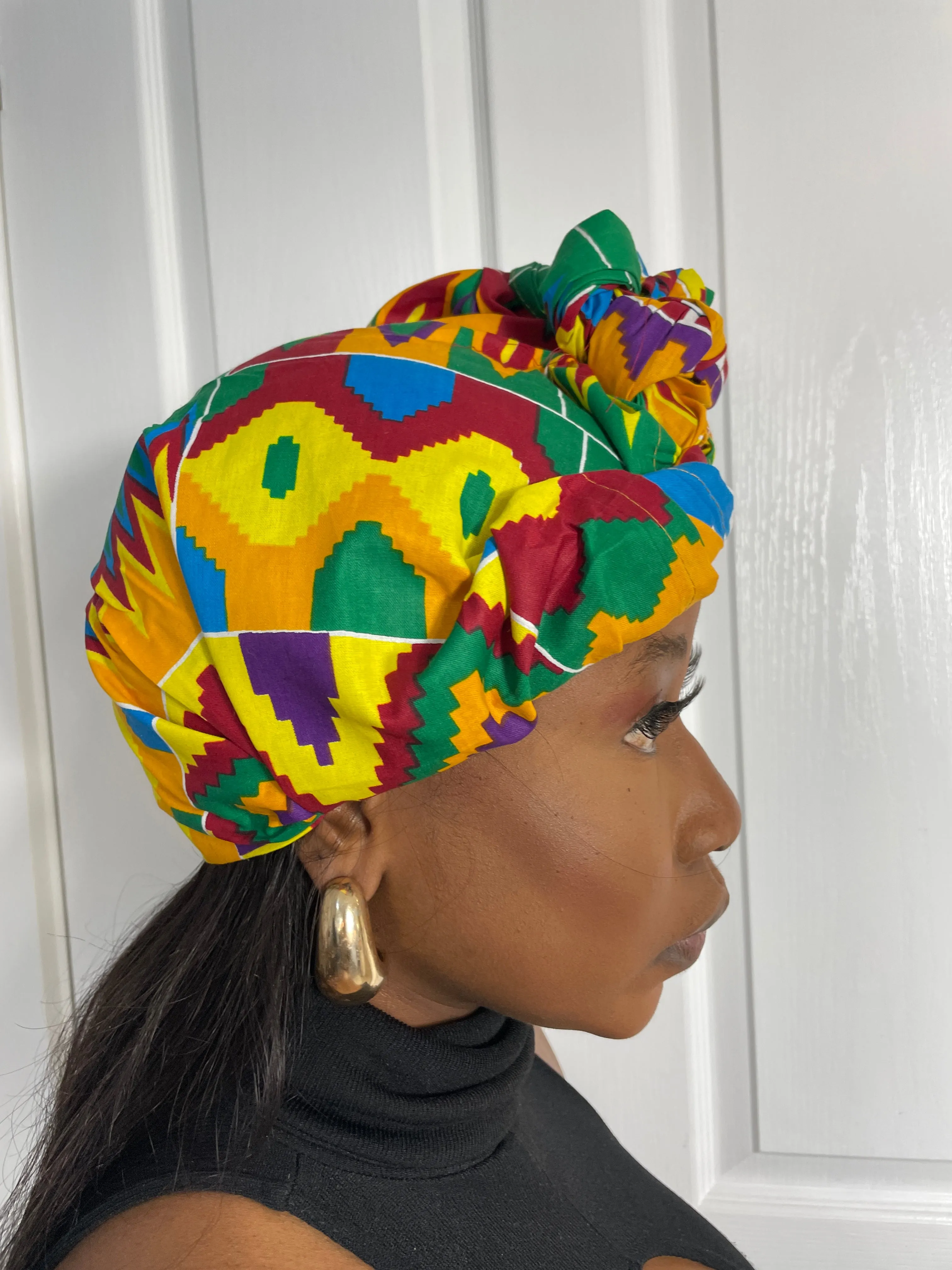 Arith Yellow and Green Ankara Headwrap/Scarf