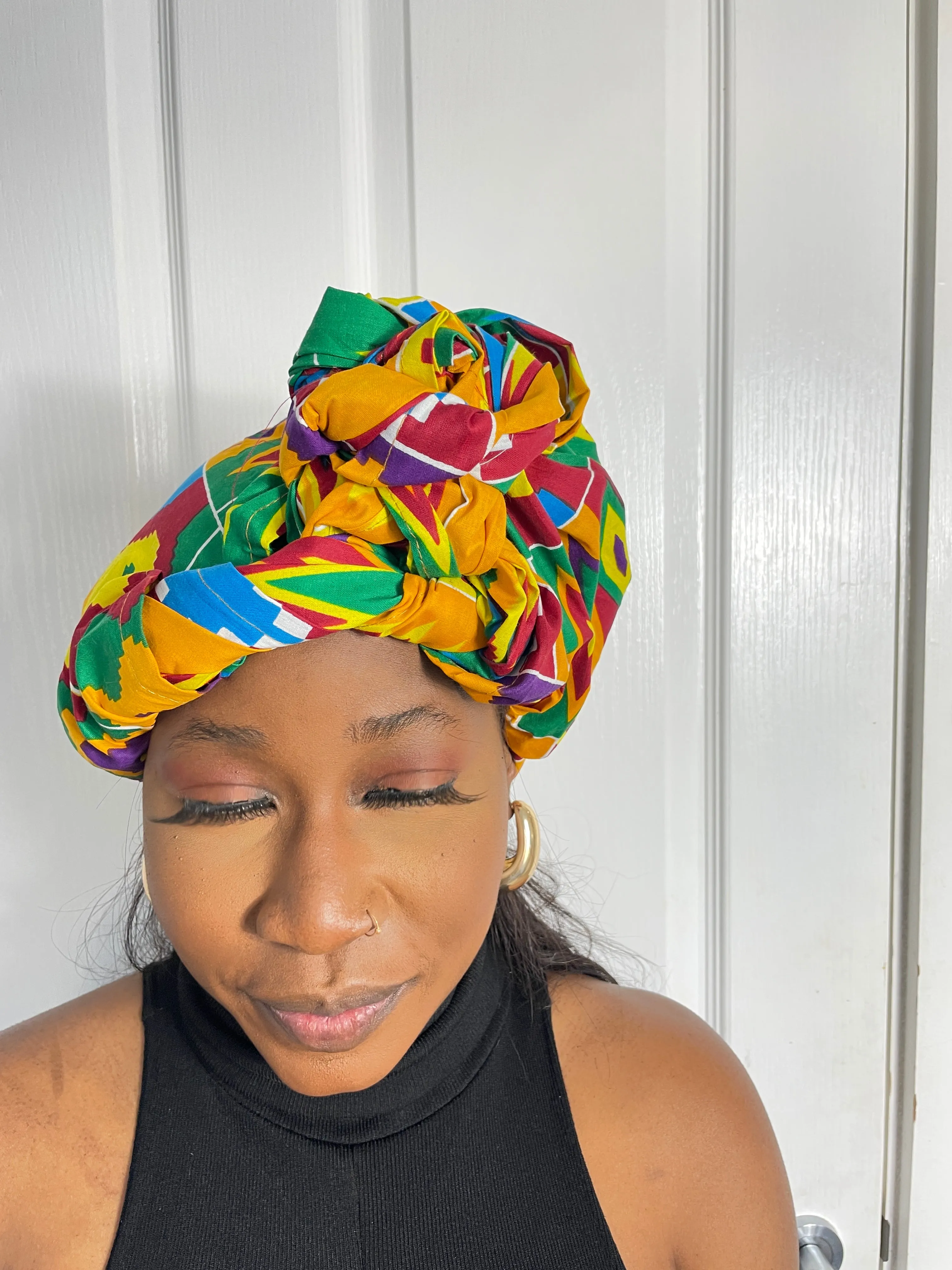 Arith Yellow and Green Ankara Headwrap/Scarf