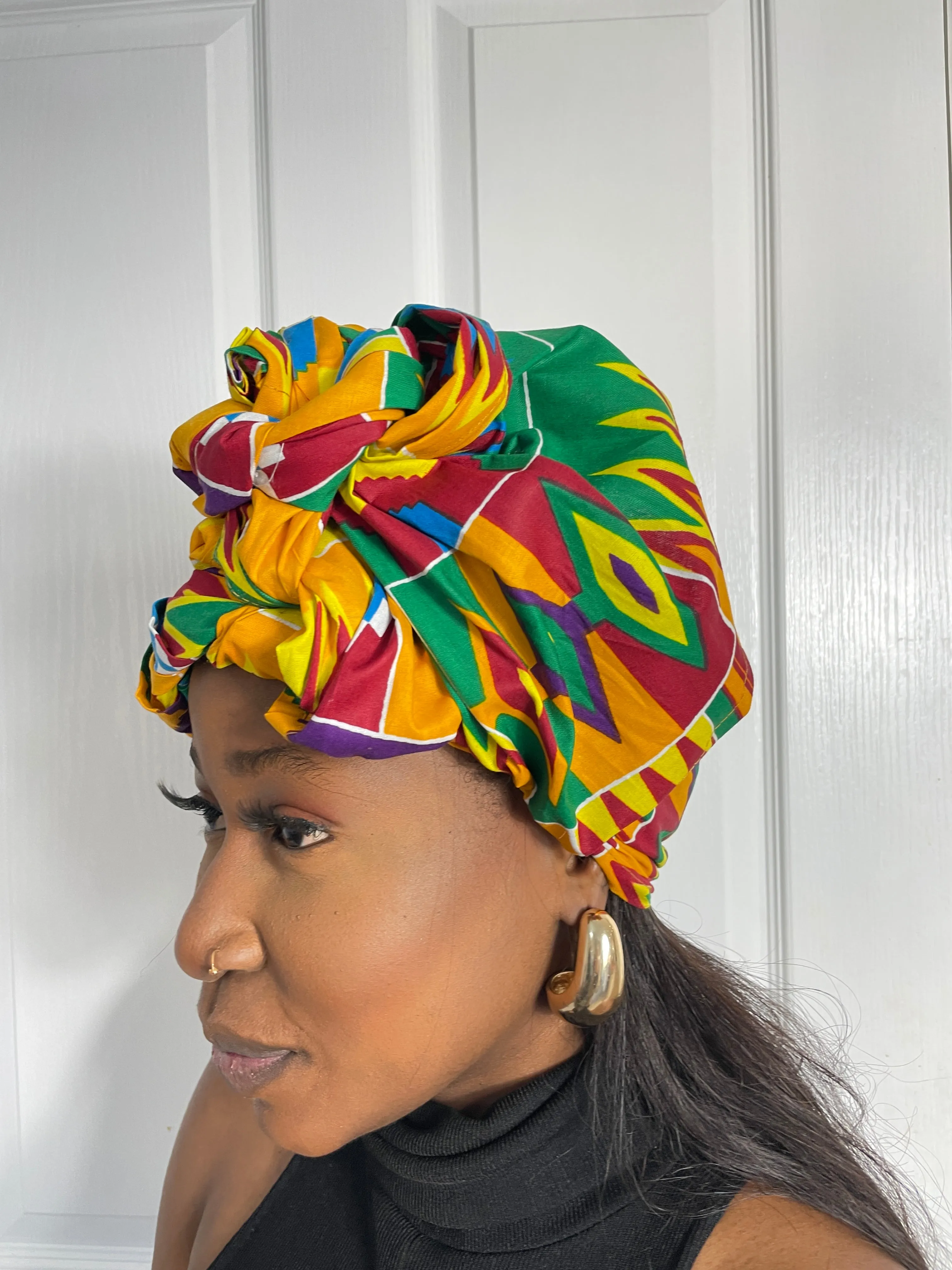 Arith Yellow and Green Ankara Headwrap/Scarf