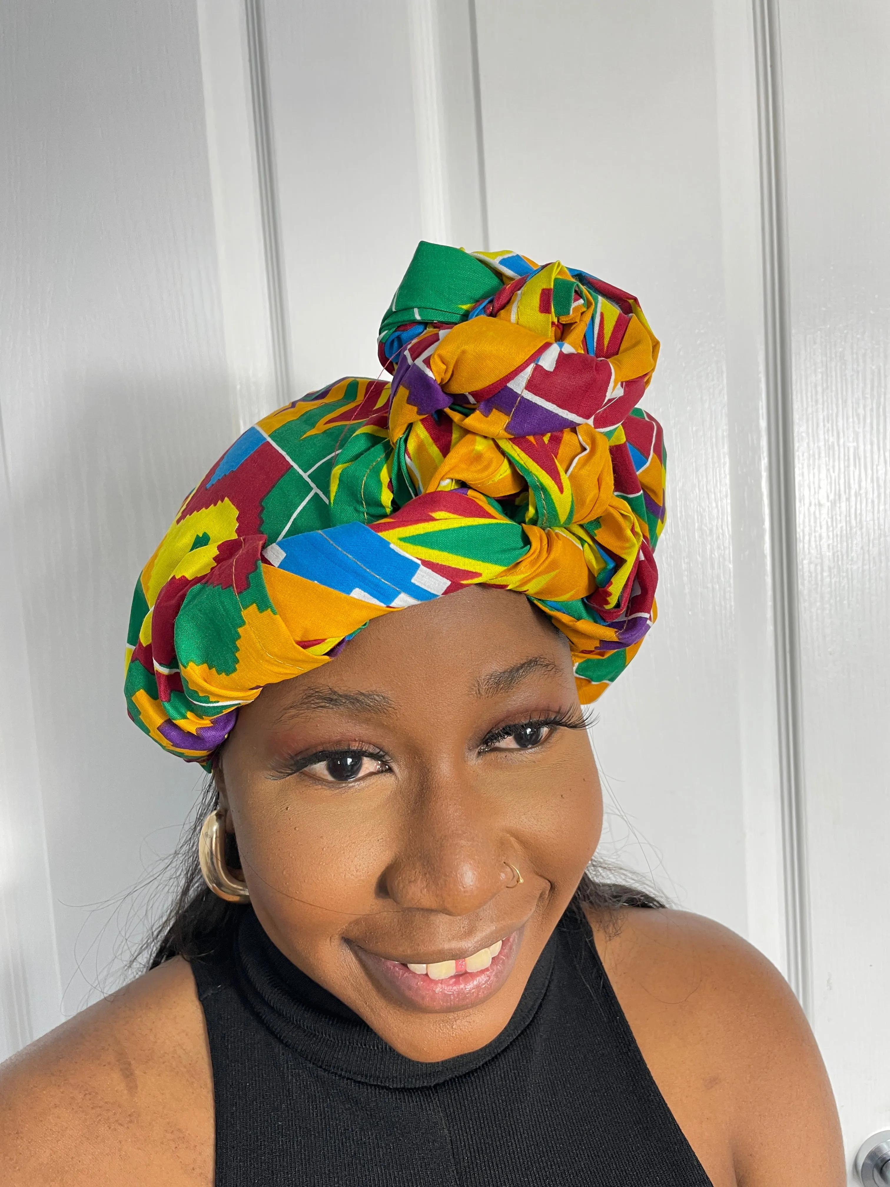 Arith Yellow and Green Ankara Headwrap/Scarf