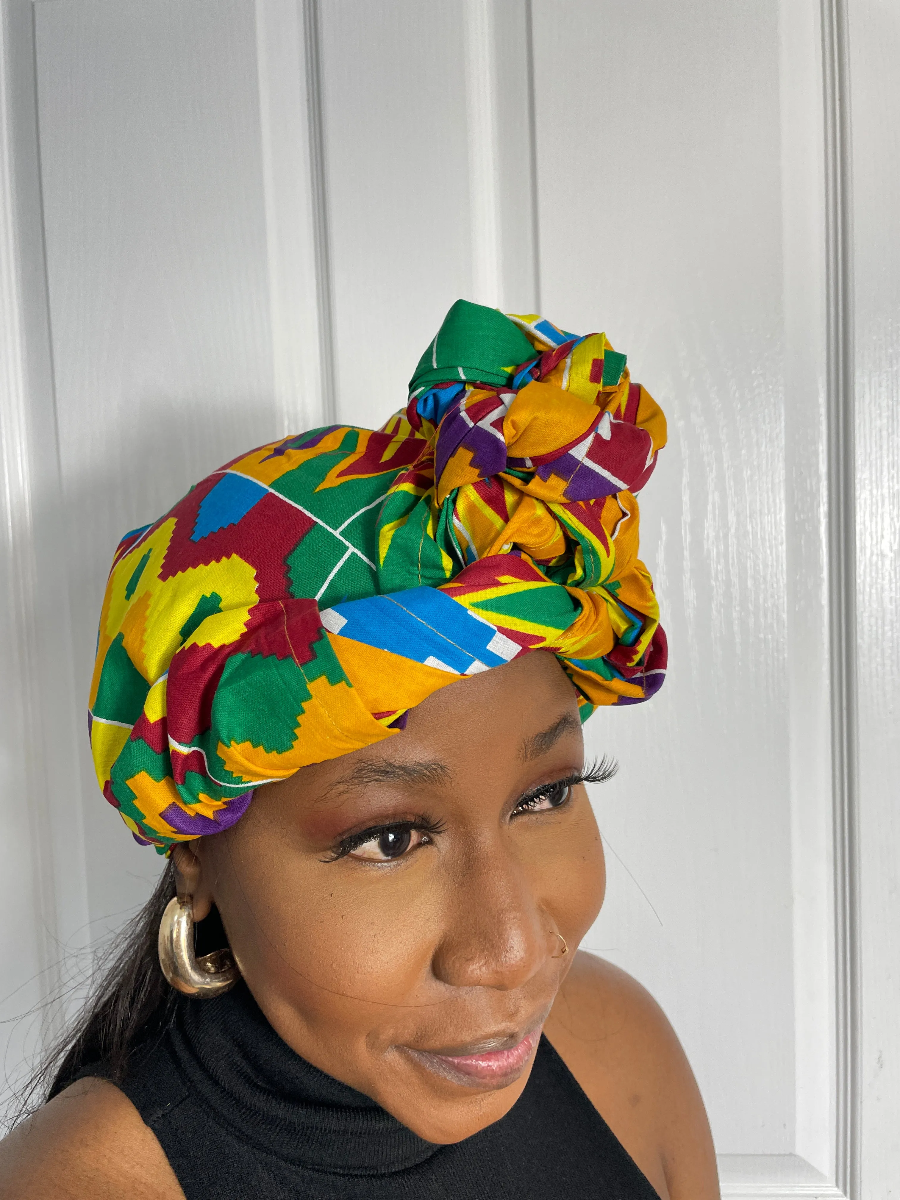 Arith Yellow and Green Ankara Headwrap/Scarf