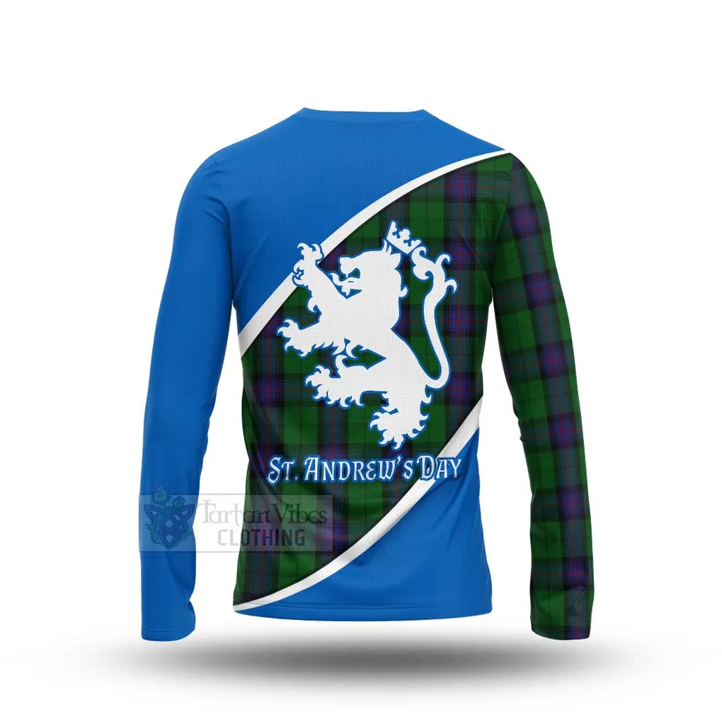 Armstrong Family Crest Tartan Long Sleeve T-Shirt Celebrate Saint Andrew's Day in Style