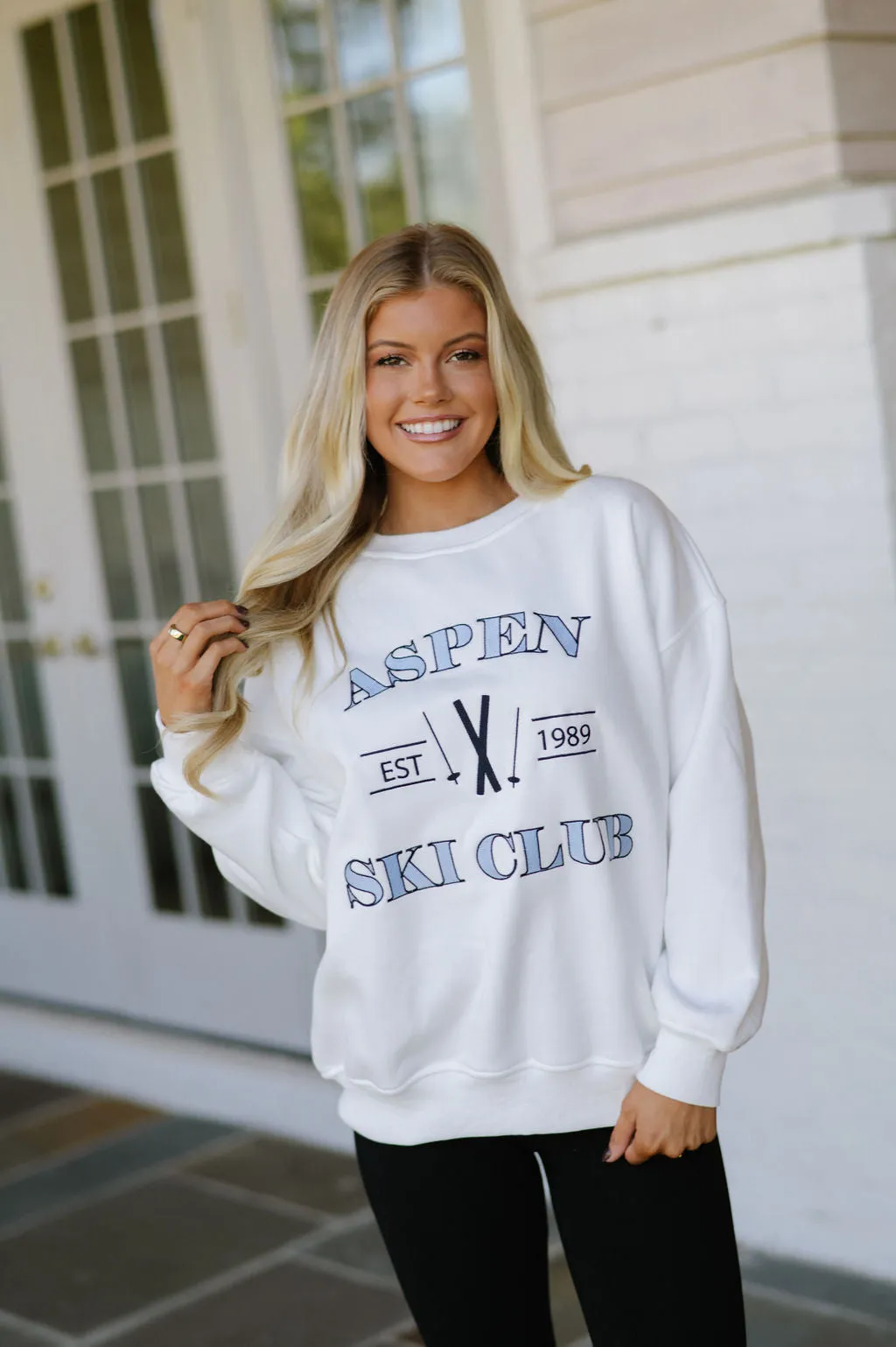 Aspen Ski Club Sweatshirt-White