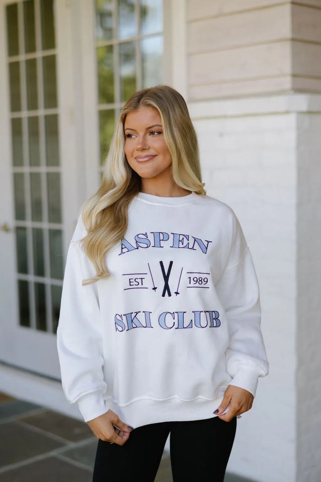 Aspen Ski Club Sweatshirt-White