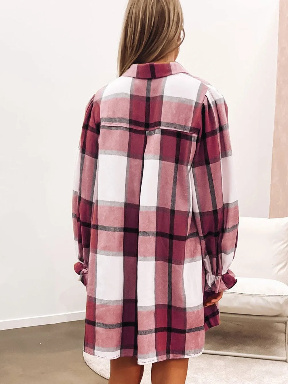 Autumn Winter Plaid Dress