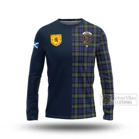 Baird Modern Tartan Long Sleeve T-Shirt Alba with Scottish Lion Royal Arm Half Style