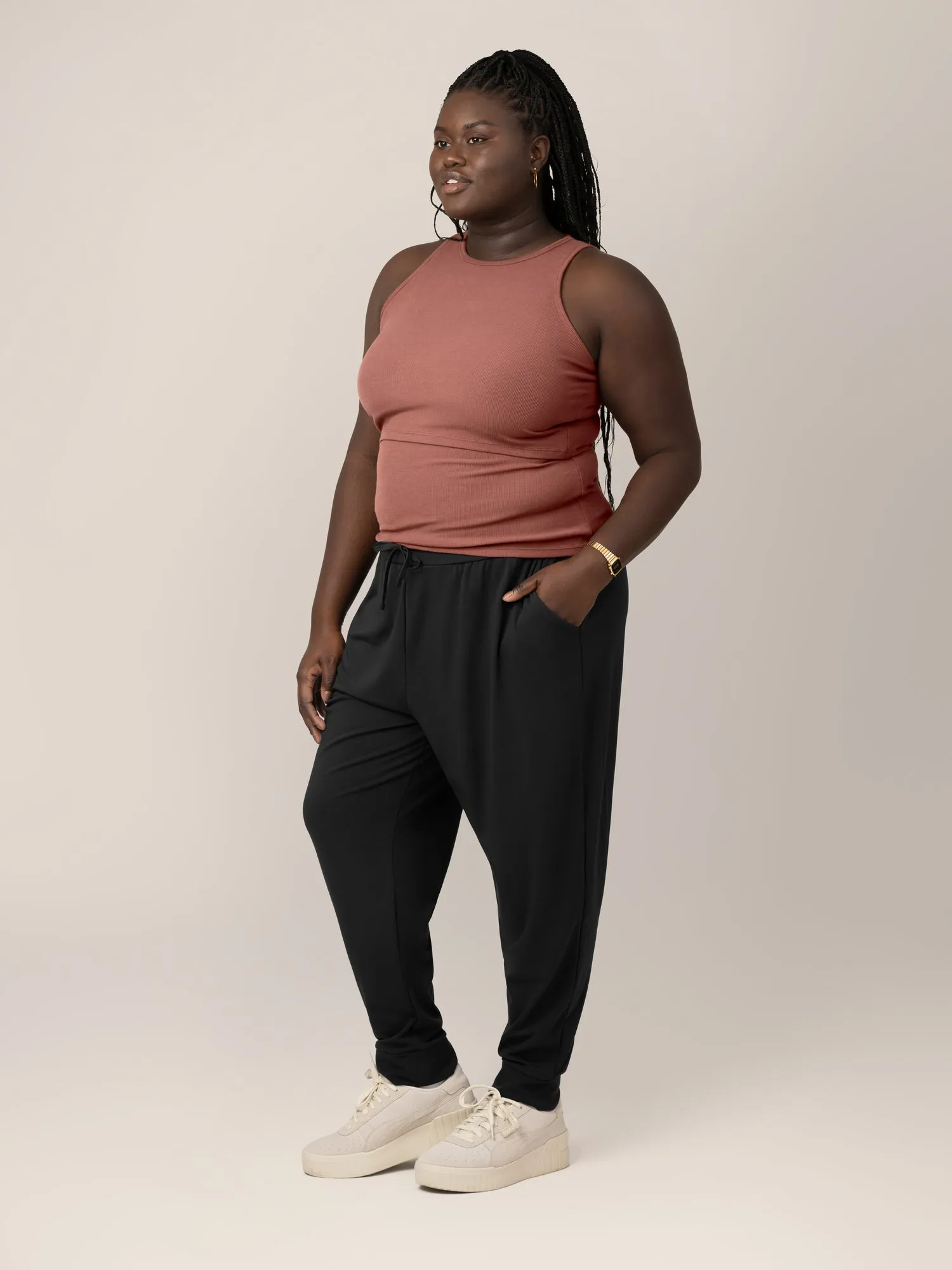 Bamboo Maternity & Postpartum Jogger | Black