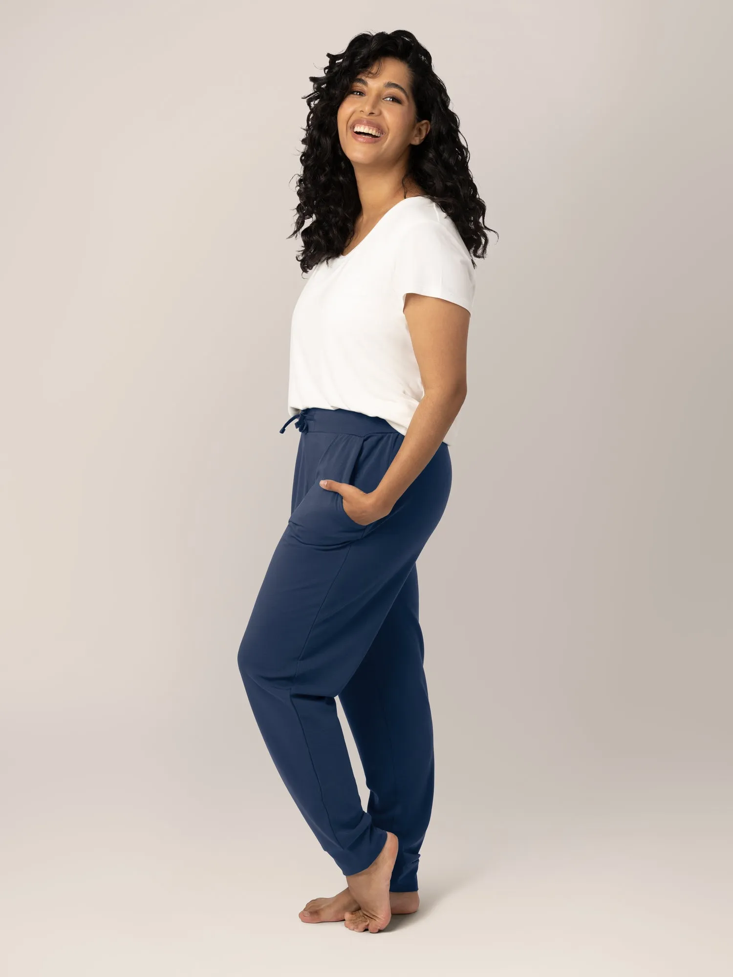 Bamboo Maternity & Postpartum Jogger | Navy