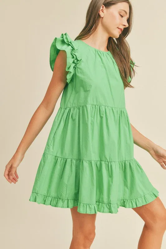 Barbie Green Ruffle Dress