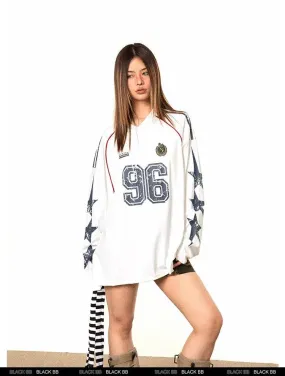 BB 96 Number Print Long Sleeve T-Shirt