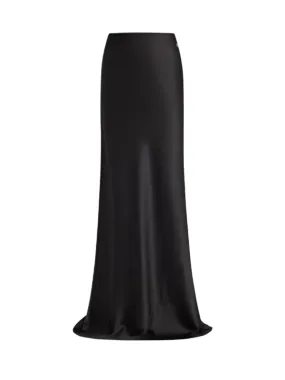 Bianca Silk Maxi Skirt in Black