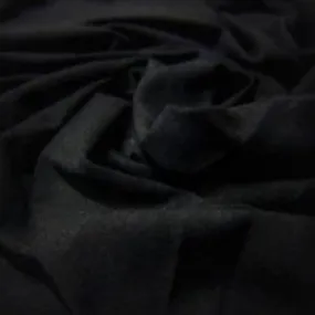 Black Bamboo Hemp Stretch Fleece Fabric - 380 GSM