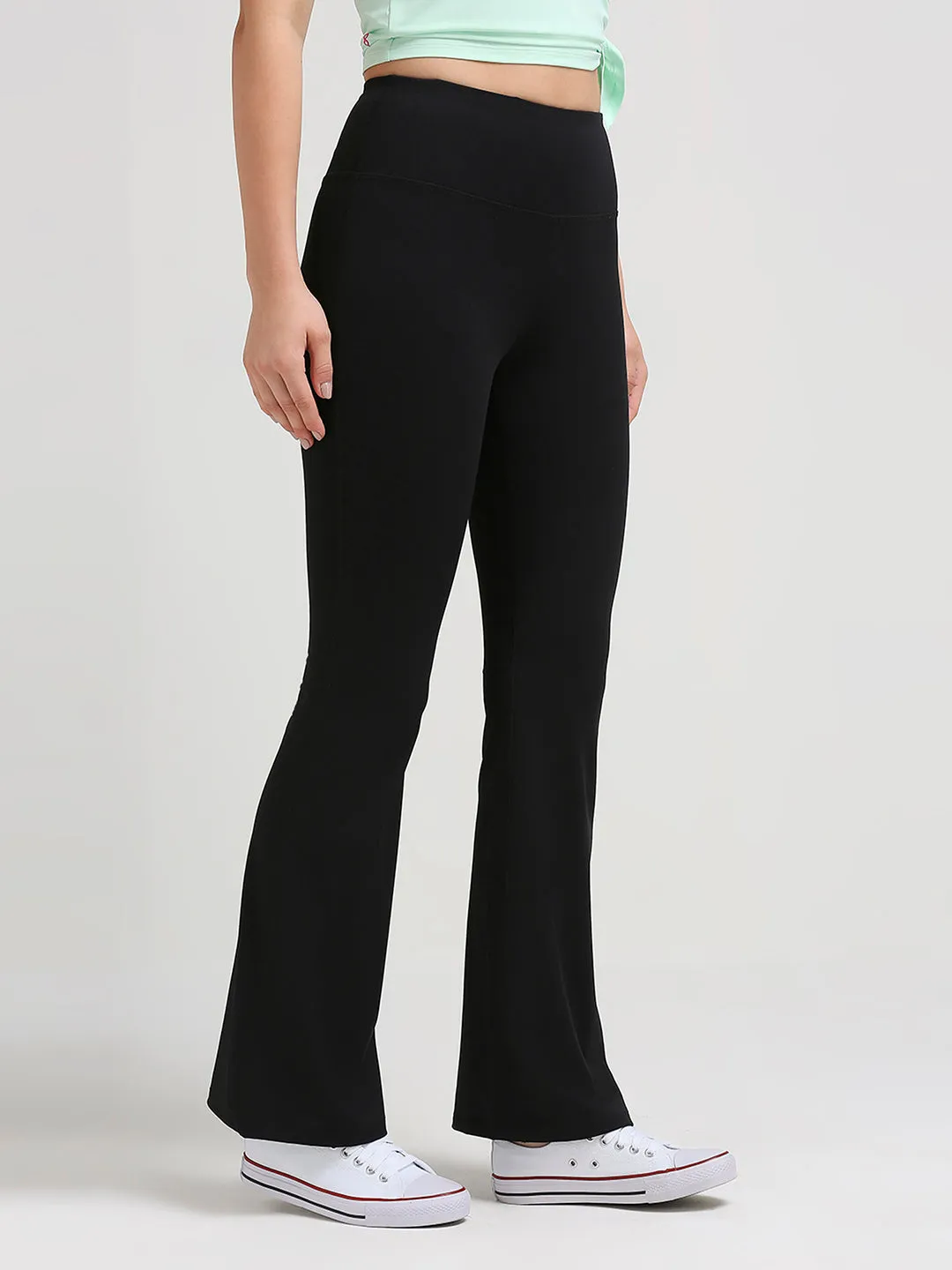 Black Functional Flared Pant