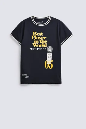 BOYS CONTRAST TRIMS TEE