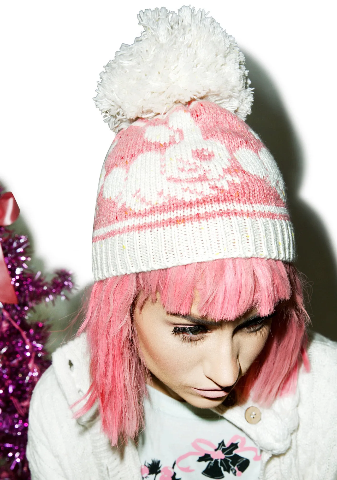 Bunny Jump Cable Knit Beanie