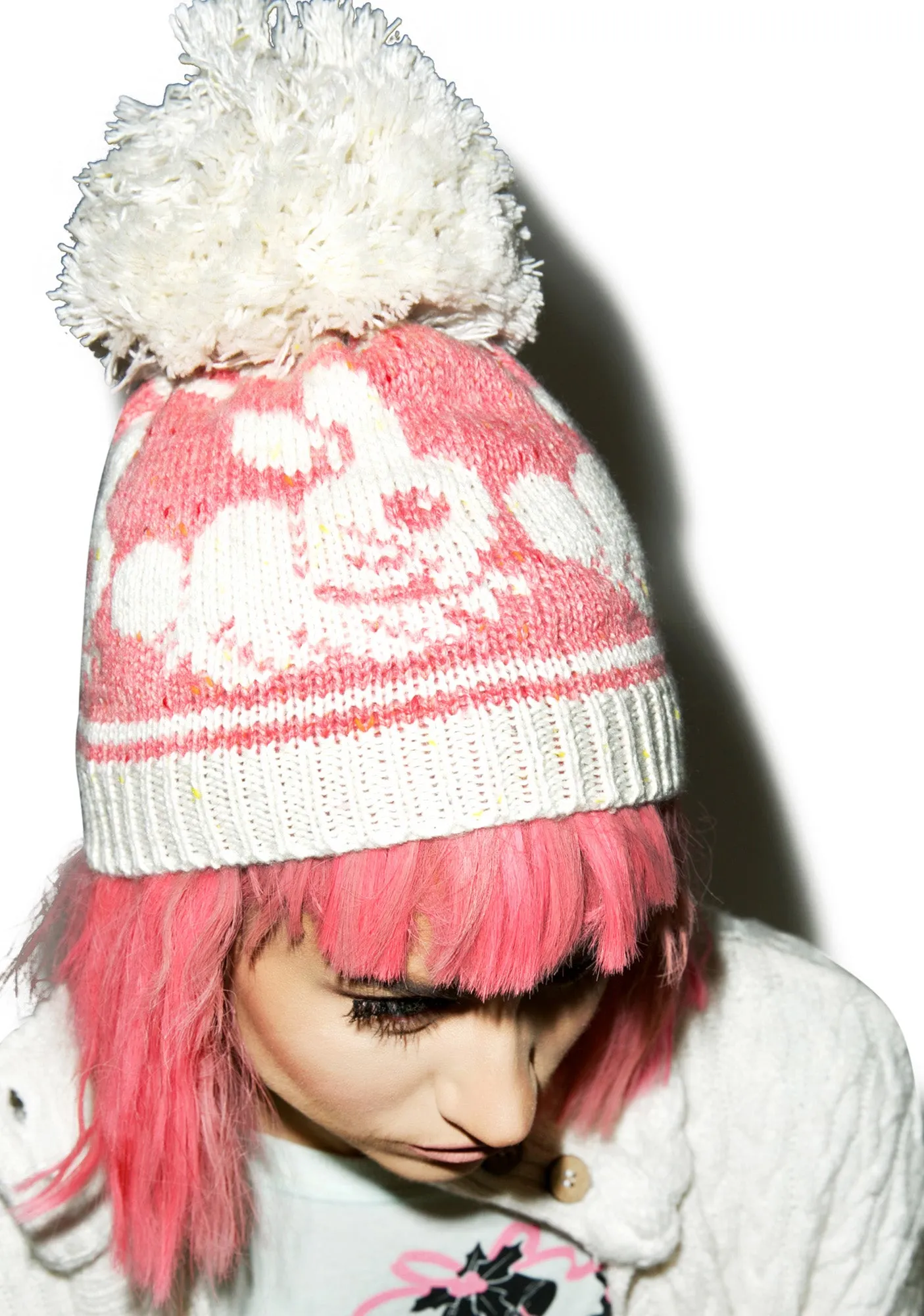 Bunny Jump Cable Knit Beanie