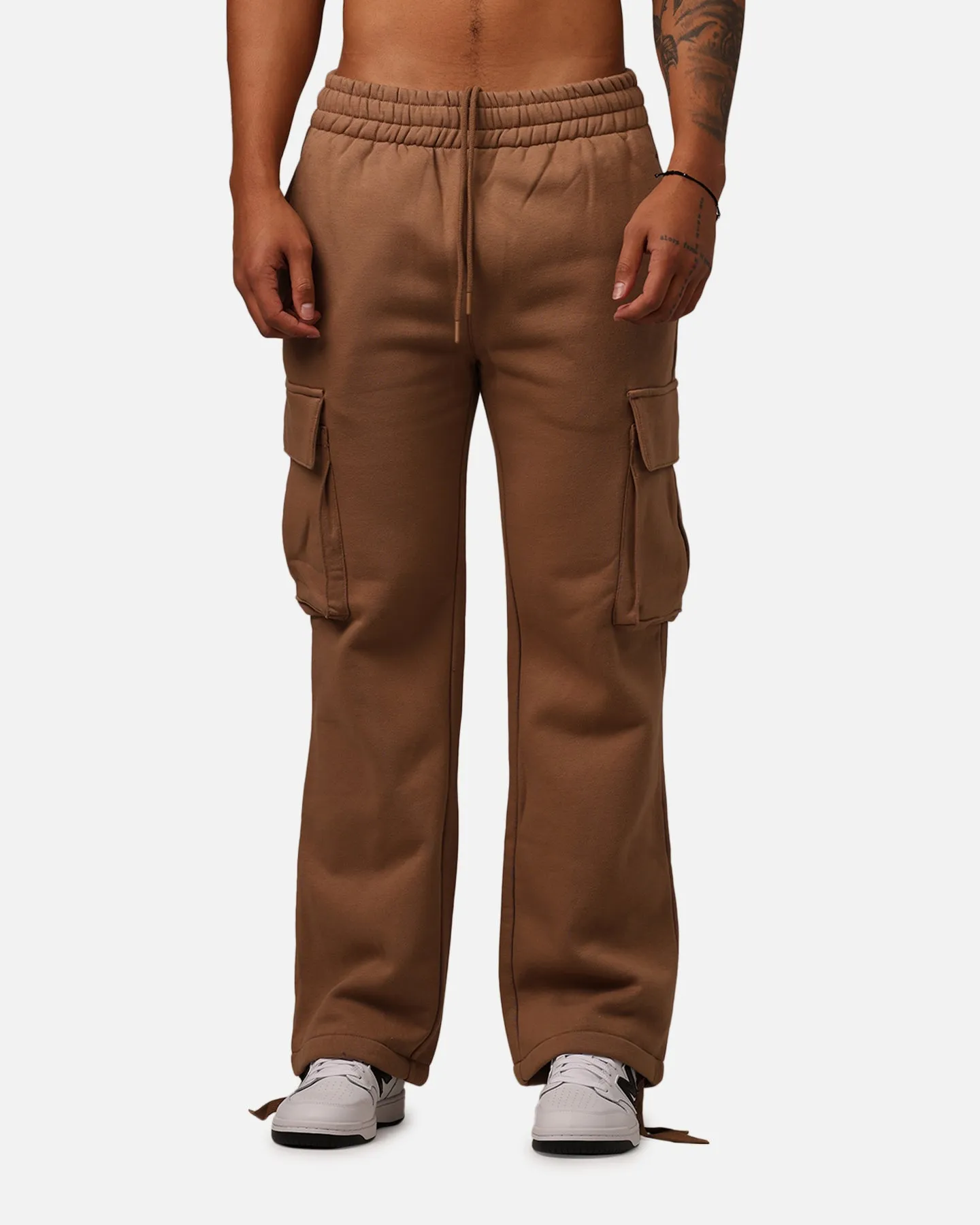 Carre Baggy Cargo Sweatpants Brown