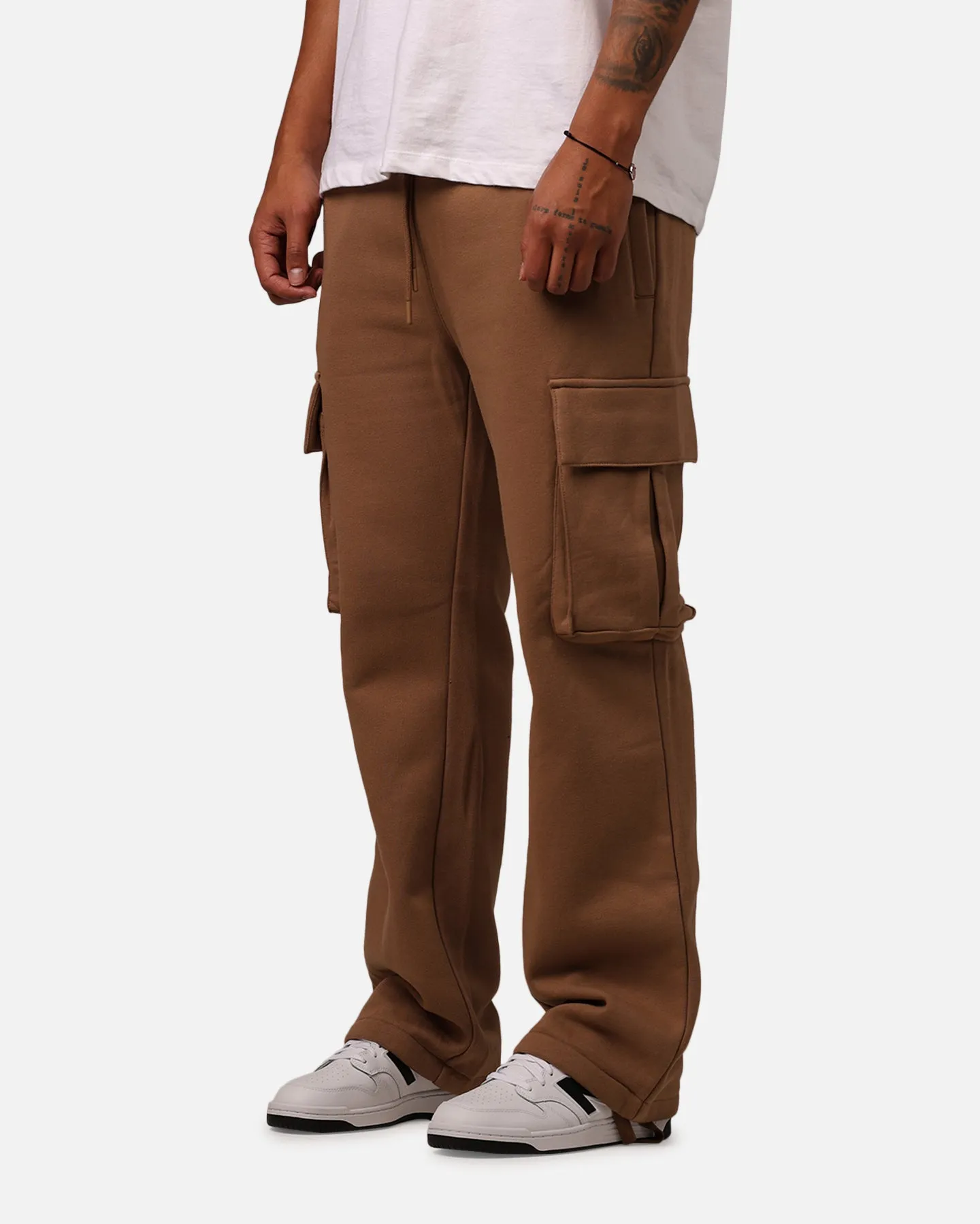 Carre Baggy Cargo Sweatpants Brown