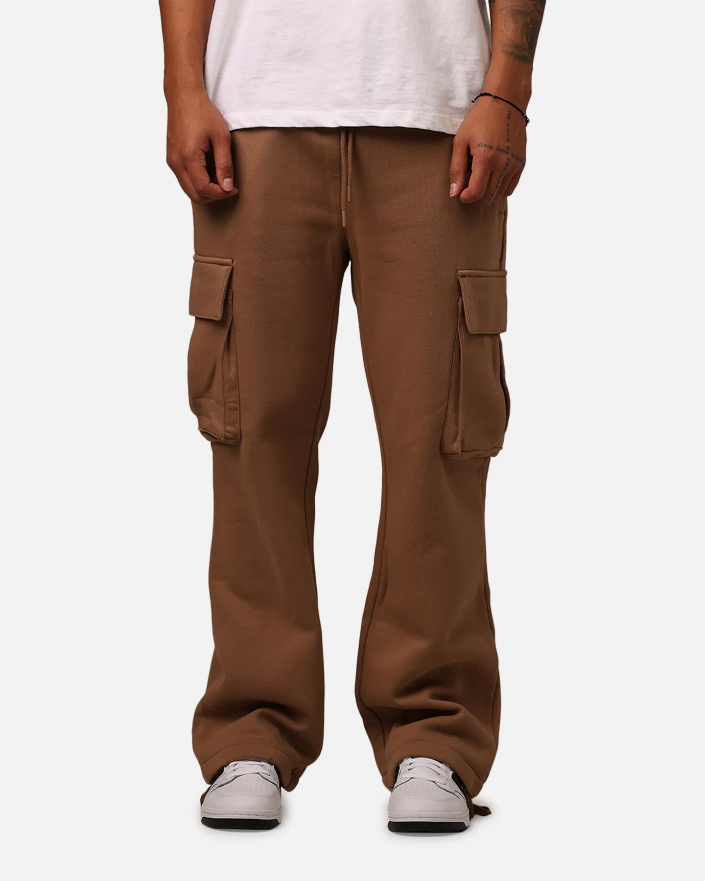 Carre Baggy Cargo Sweatpants Brown