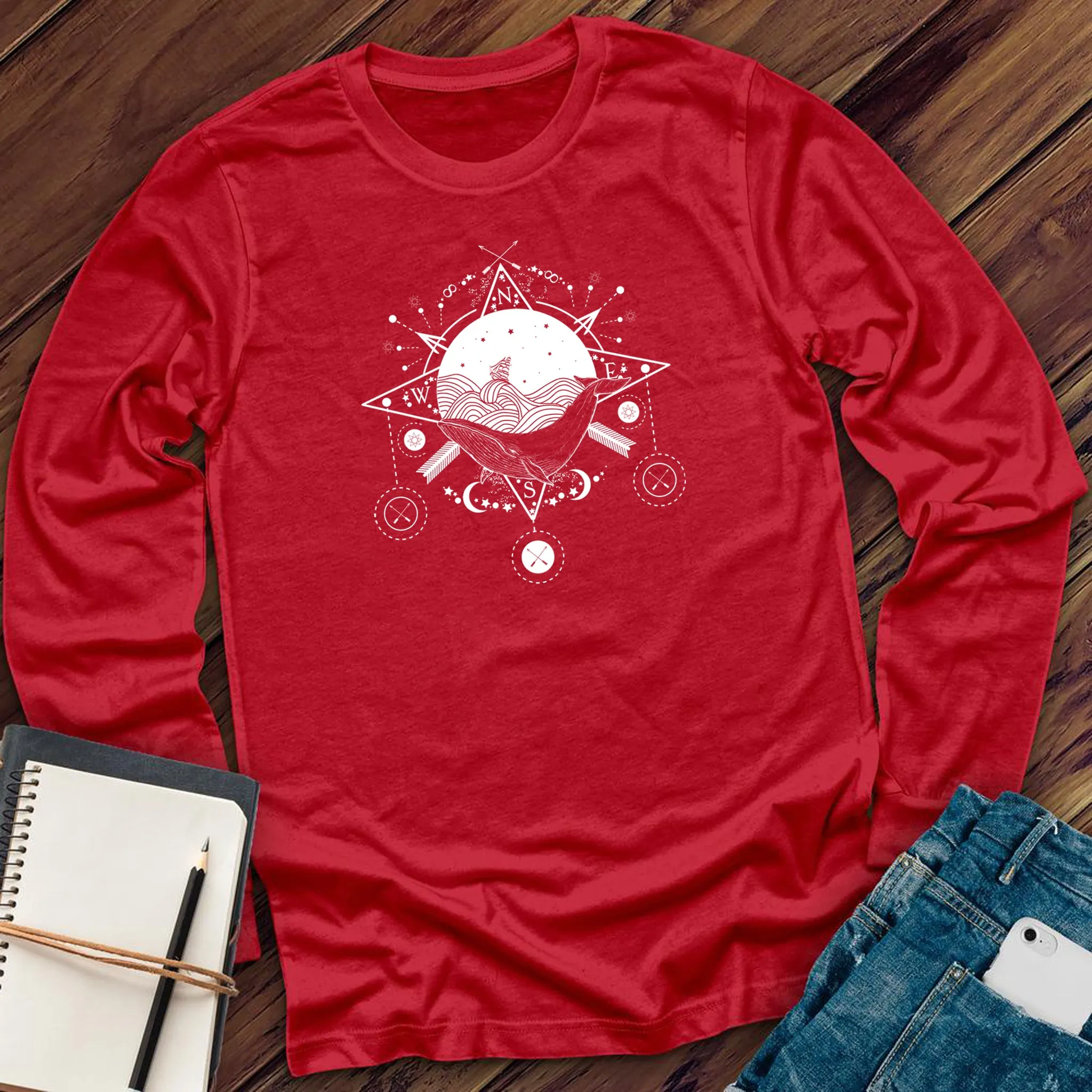 Celestial Ocean Compass Long Sleeve