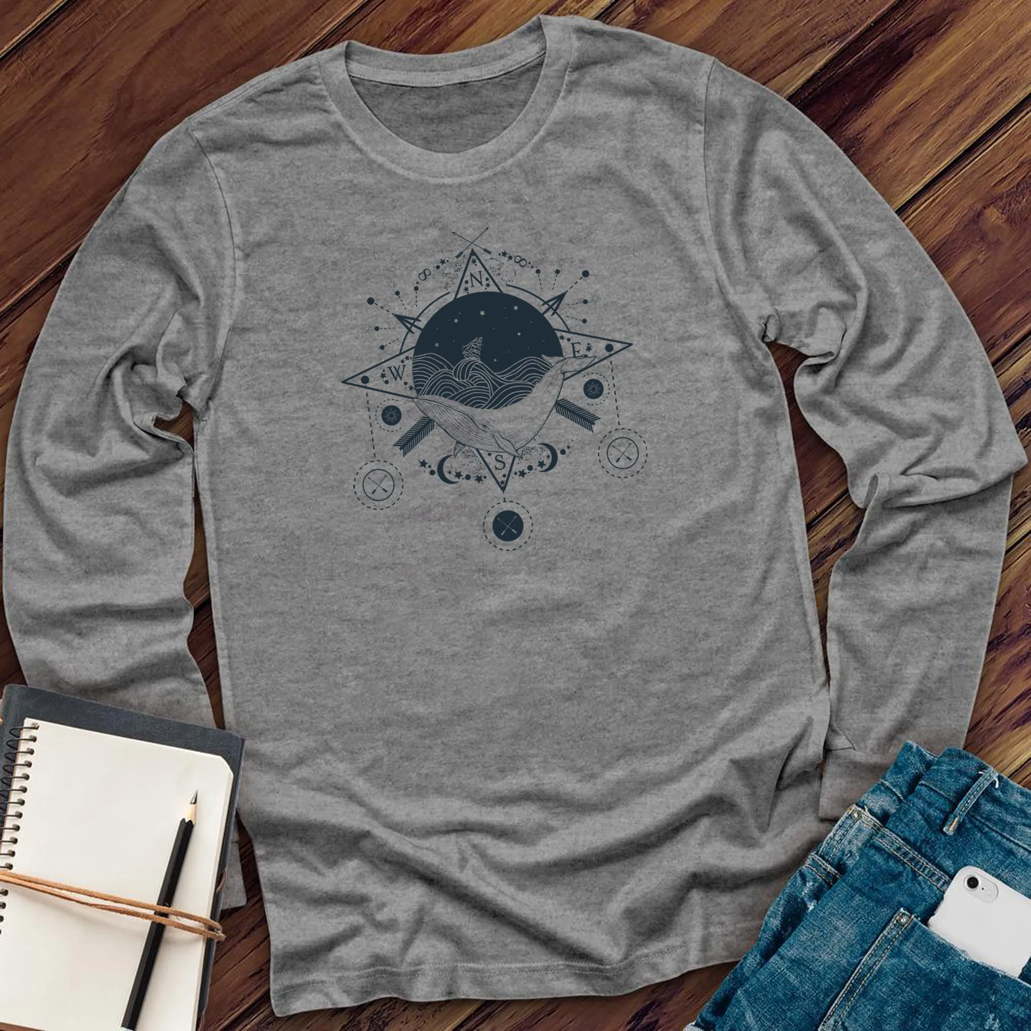 Celestial Ocean Compass Long Sleeve