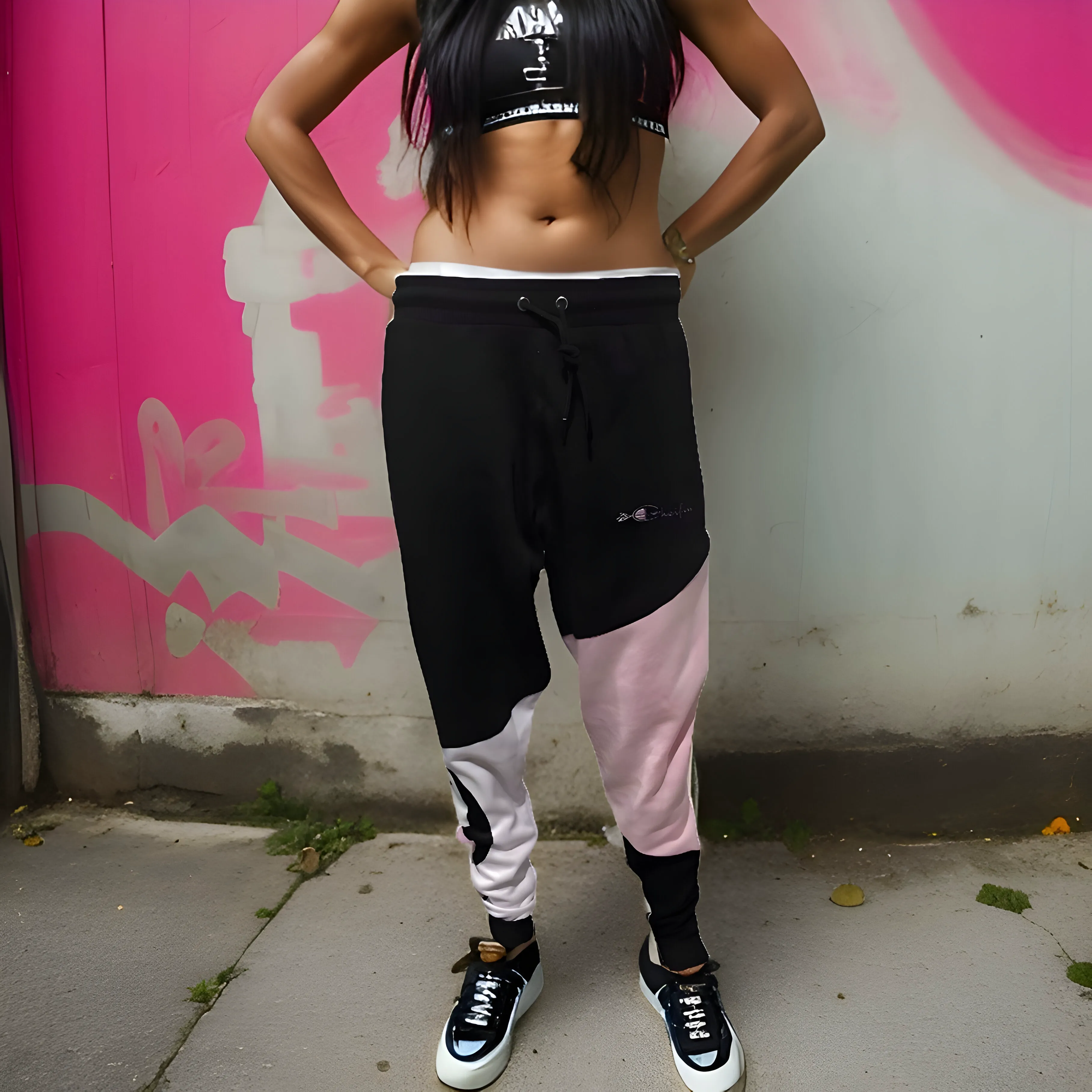 ^CHAMPION CHIEF^ LUXURY (PINK-MULTI) JOGGER SWEATPANTS (UNISEX) (CUT & SEW)