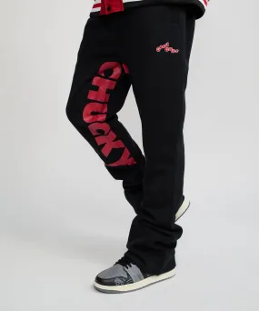 Chucky Flare Fleece Pants - Black