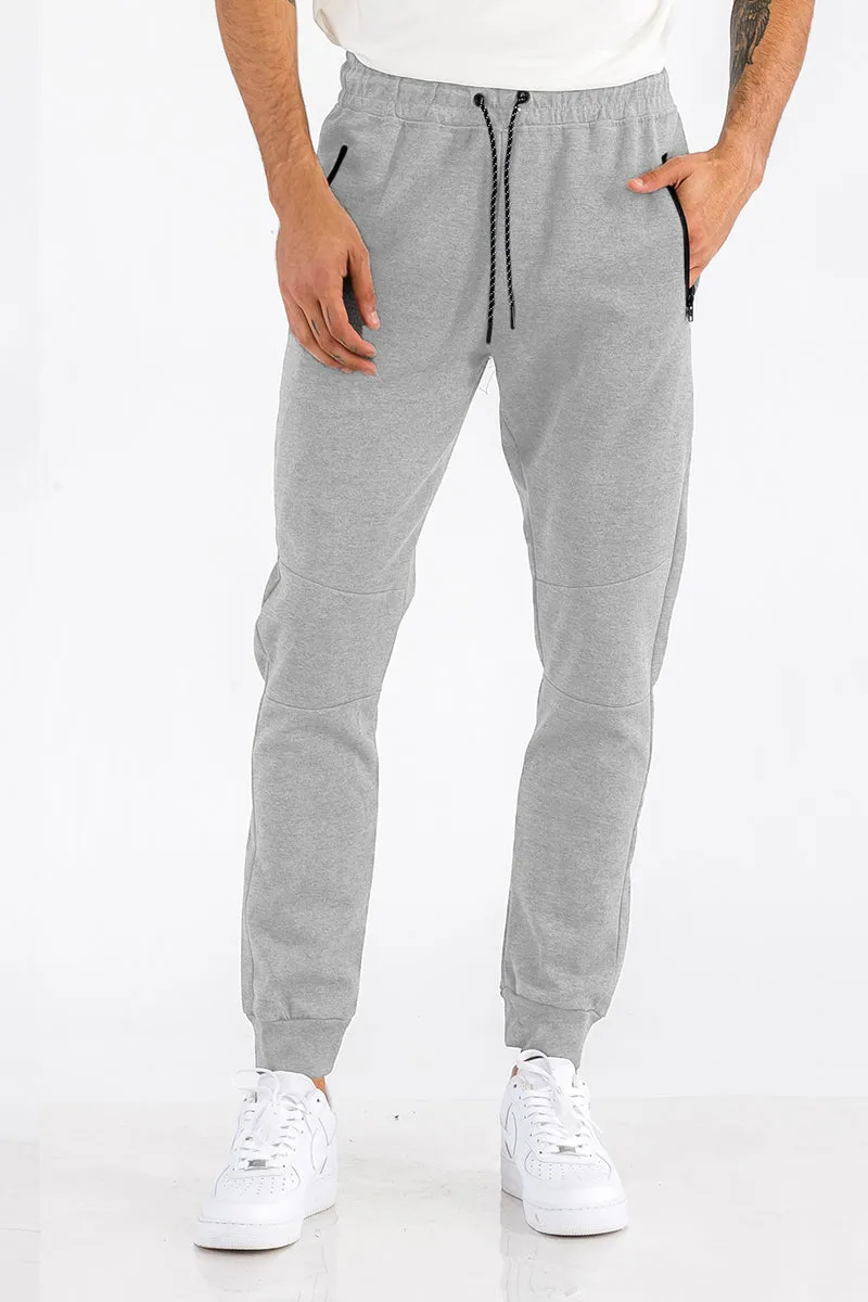 Classic Comfort Men's Heathered Cotton Blend Sweatpants