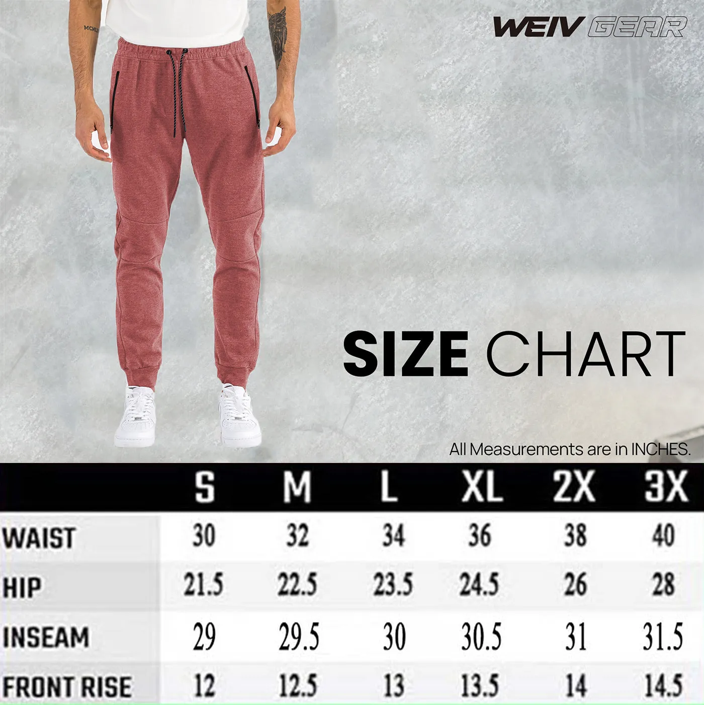 Classic Comfort Men's Heathered Cotton Blend Sweatpants