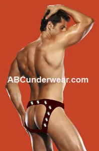 Colonel Studded Cire - Backless Underwear - Mens