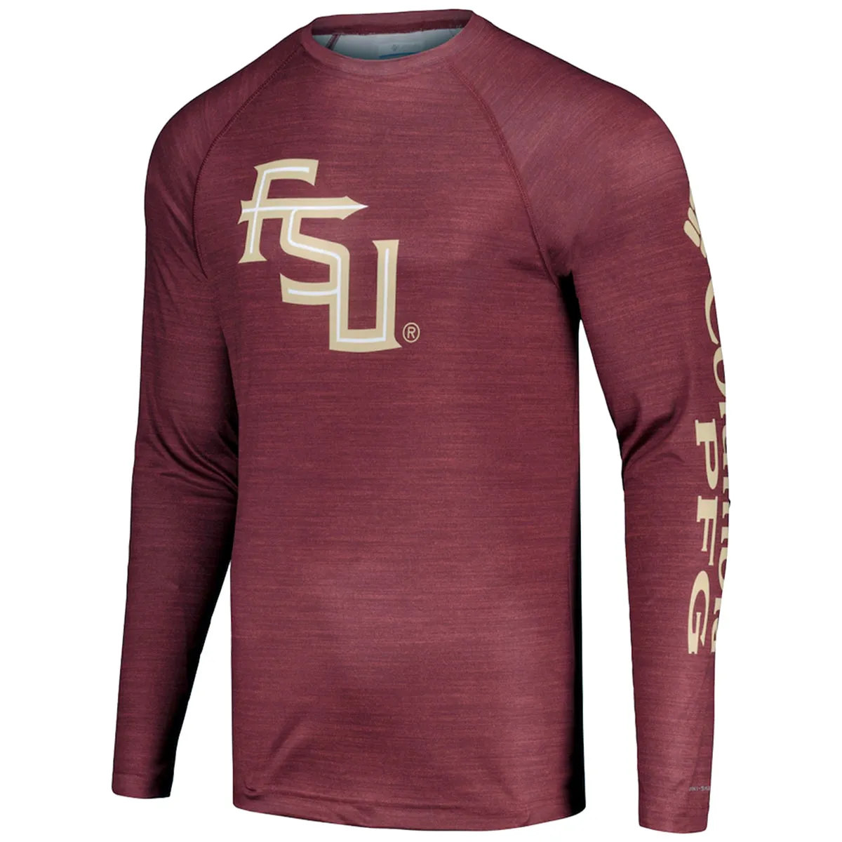 Columbia Men's Stacked FSU Terminal Tackle Long Sleeve Shirt - Heathered Garnet