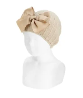 Condor beige hat with bow