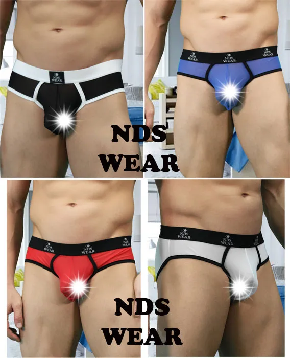 Contrast Net Pouch Brief for Men - BLOWOUT SALE!