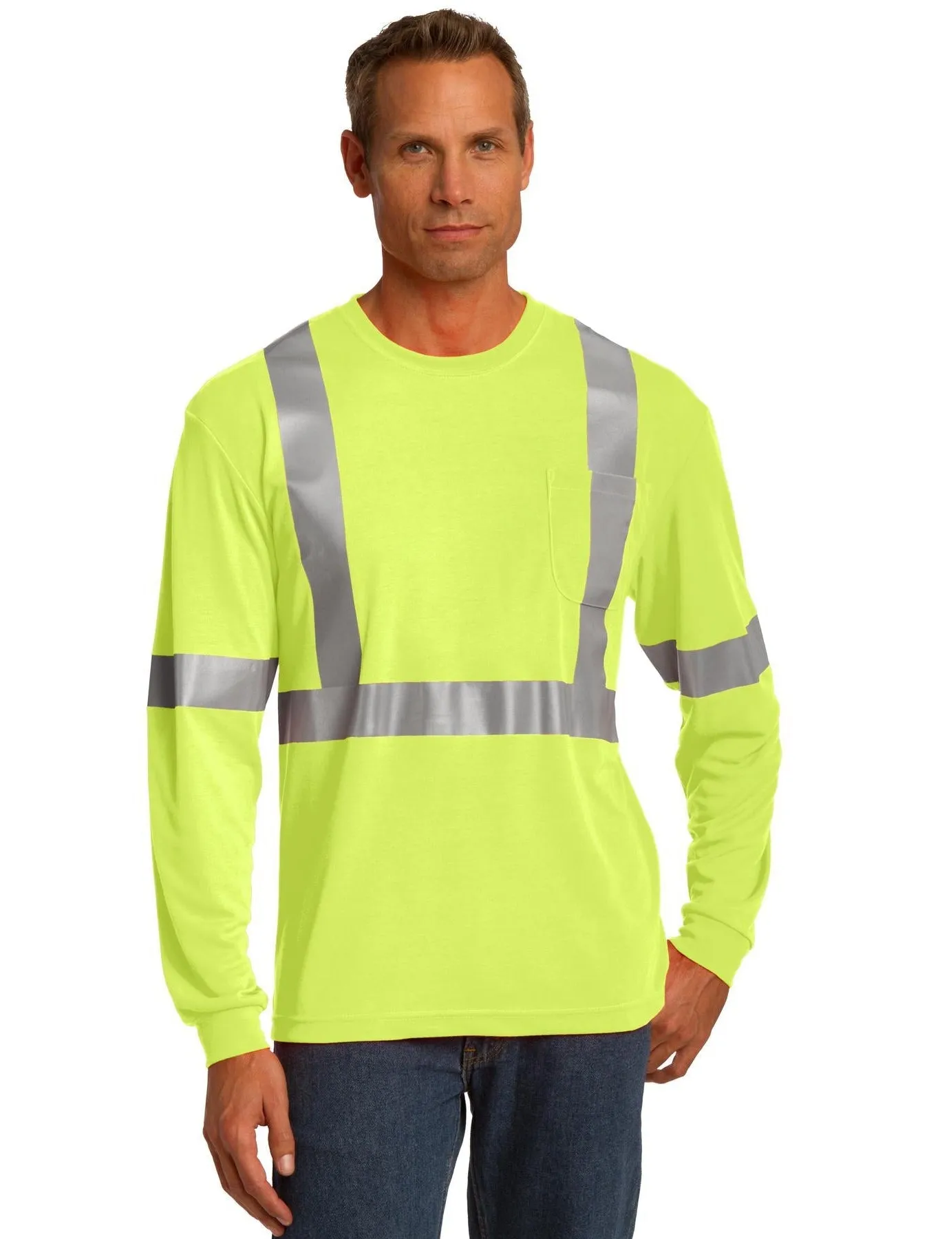 CornerStone ANSI 107 Class 2 Long Sleeve Safety T-Shirt