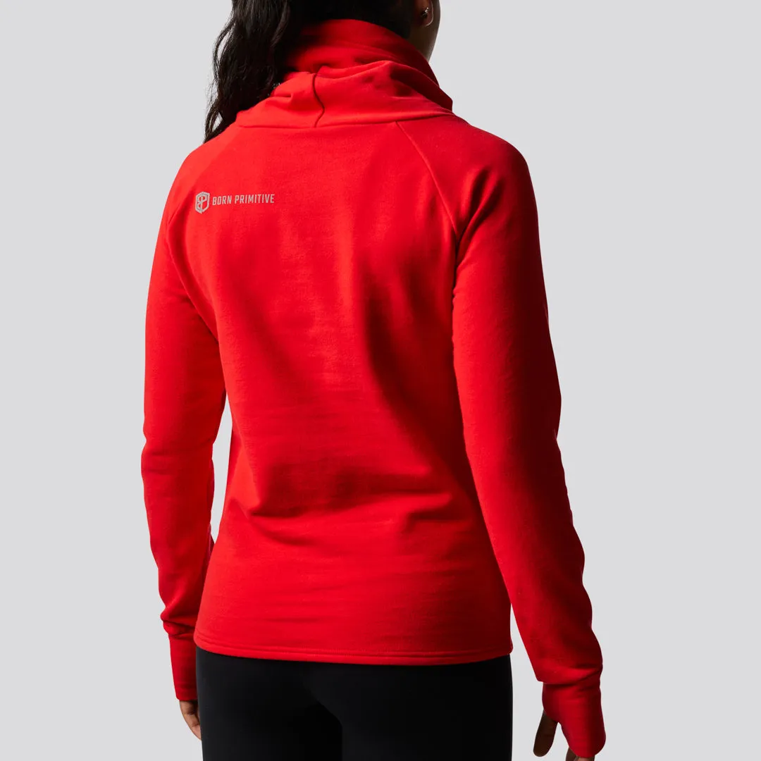 Cowl at the Full Moon Sweatshirt (Red)