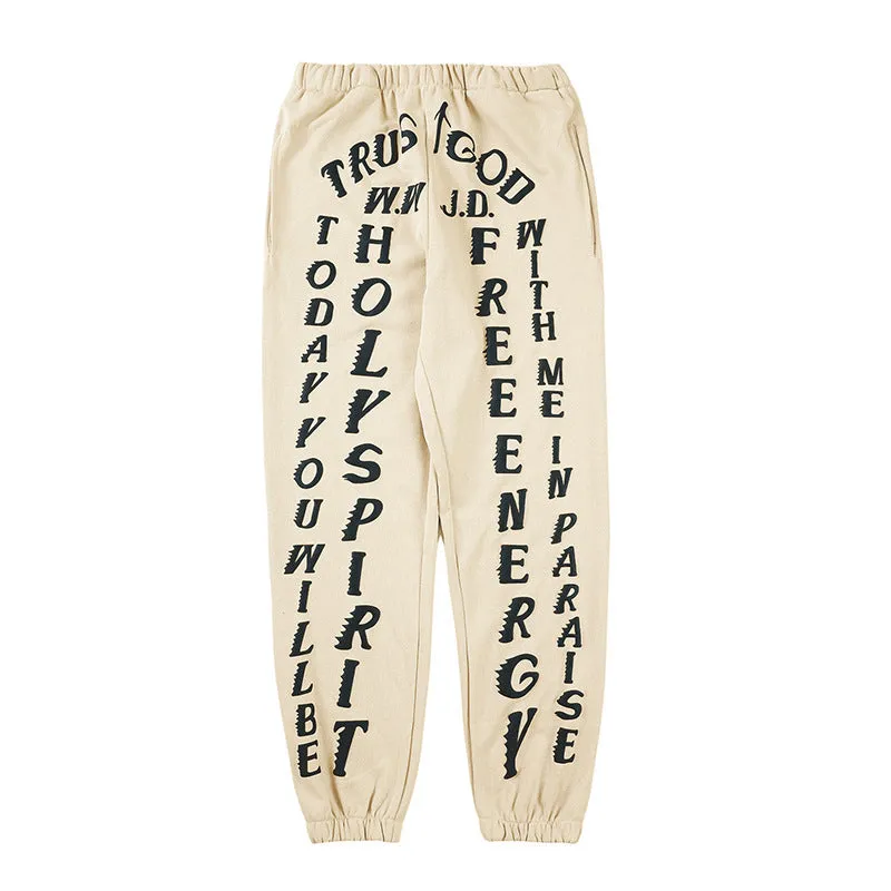 Cpfm Sweatpants Men's Letters Puff Print Loose Men's